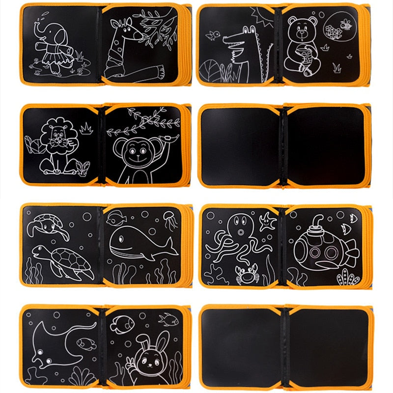 Portable Soft Chalk Board Colouring Book