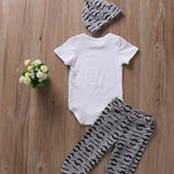 3pcs Newborn Little Man Outfits Set