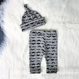 3pcs Newborn Little Man Outfits Set