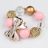 Girls Bowknot Chunky Beads Bracelet