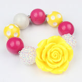 Girls Bowknot Chunky Beads Bracelet