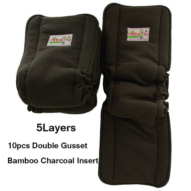 Reusable Bamboo Charcoal Diaper Inserts