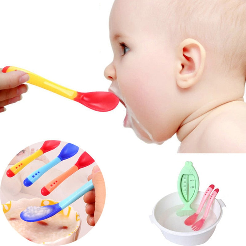 Temperature Sensing Baby Silicone Spoon