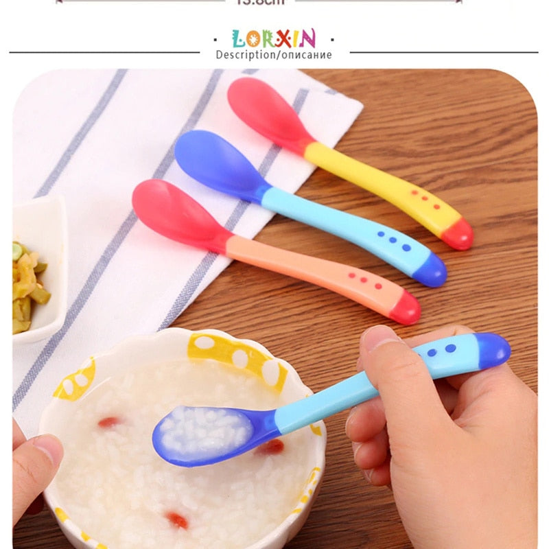 Temperature Sensing Baby Silicone Spoon