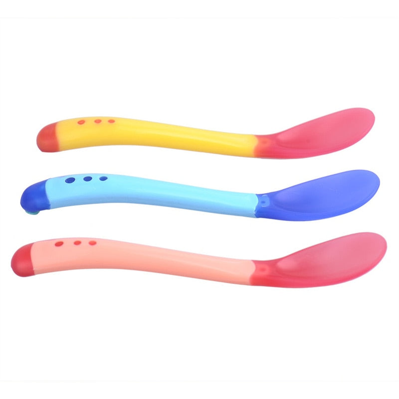 Temperature Sensing Baby Silicone Spoon