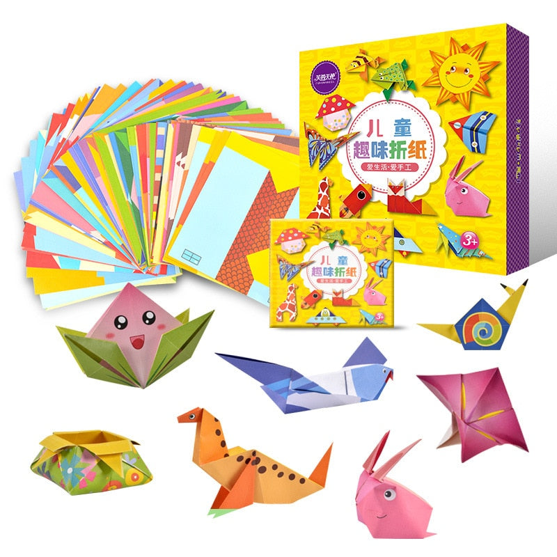 3D Children's fun origami paper-cut book