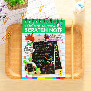 Cute Black Page Magic Notebook