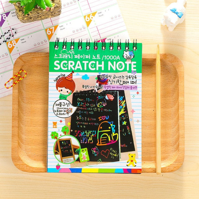 Cute Black Page Magic Notebook