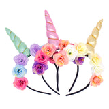 Girls Flower Cat Ears Unicorn Headbands