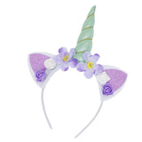 Girls Flower Cat Ears Unicorn Headbands