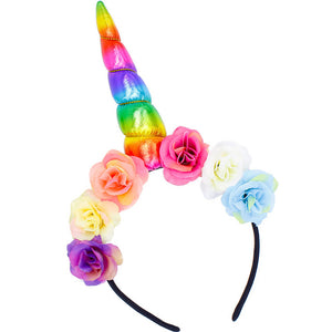 Girls Flower Cat Ears Unicorn Headbands