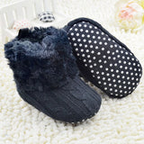 Infant Crochet Knit Fleece Ankle Boots