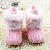 Infant Crochet Knit Fleece Ankle Boots