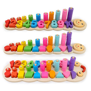 Kids Counting and Stacking Wooden Board