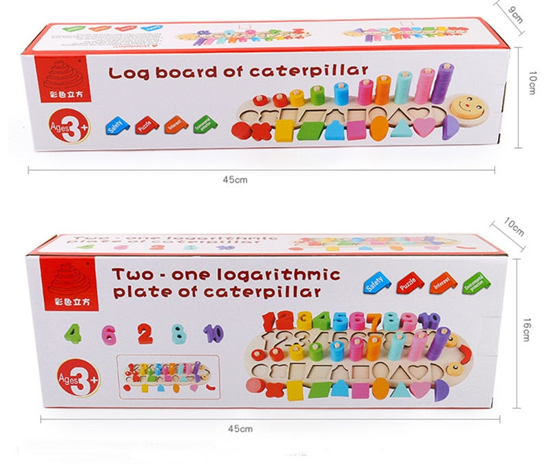 Kids Counting and Stacking Wooden Board