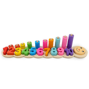 Kids Counting and Stacking Wooden Board