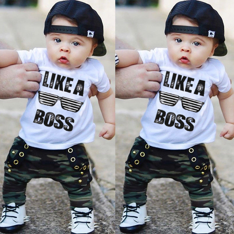 Baby Boy Like a Boss Outfit Set