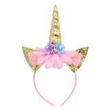 Girls Flower Cat Ears Unicorn Headbands