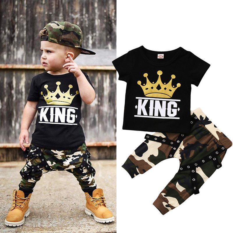 Baby Boys Camo Outfits Set