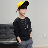 Long Sleeve Solid Cotton Children T-Shirt