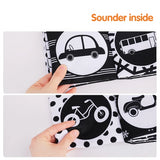 3PCS Black White Baby Cloth Books