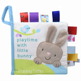 Animal Style Newborn Baby Cloth Books Rattle Toy